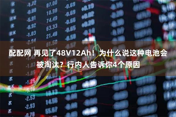配配网 再见了48V12Ah！为什么说这种电池会被淘汰？行内人告诉你4个原因