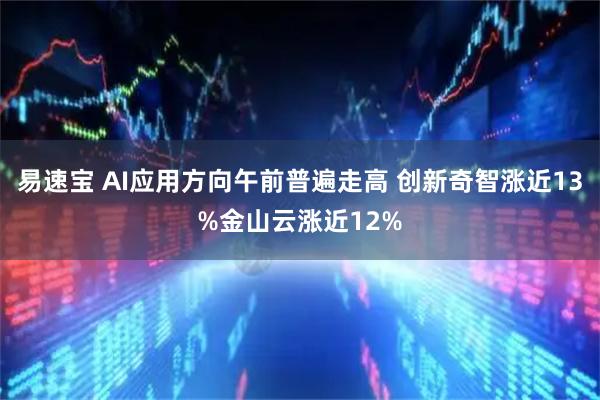 易速宝 AI应用方向午前普遍走高 创新奇智涨近13%金山云涨近12%